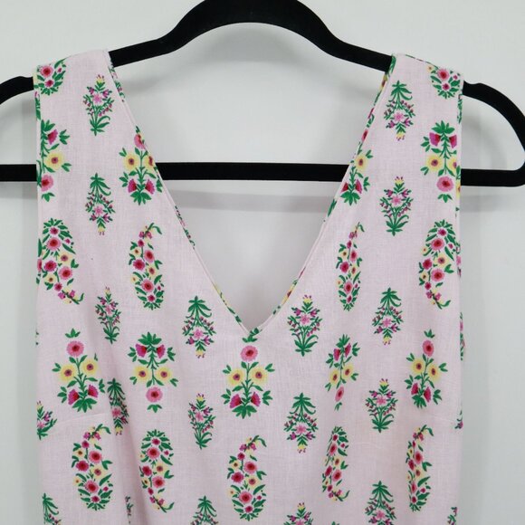 Ann Taylor Linen Sheath Dress Womens 4 Pink Twee Feminine Romantic Bloomcore - Picture 9 of 16